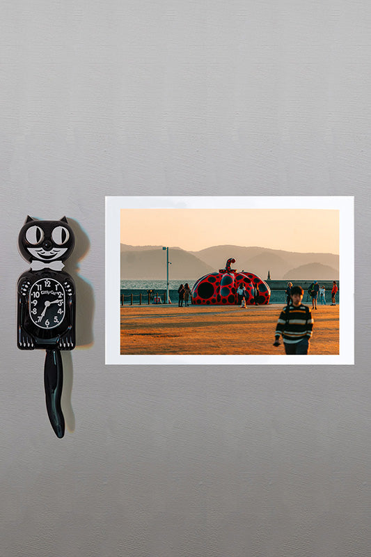 "Red Pumpkin in Naoshima", Matte, 19 x 13 inch (A3+), Museum Etching Print